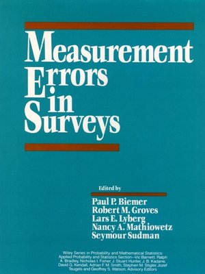 cover image of Measurement Errors in Surveys